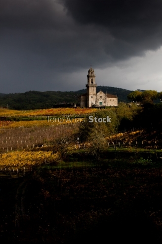 Igrexa de Beade, O Ribeiro, provincia de Ourense , Galicia