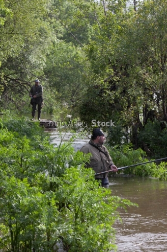 Pesca de Salmón no río Ulla, Galicia