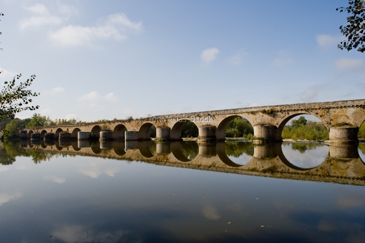 Puente medieval, río Duero, Toro, Zamora