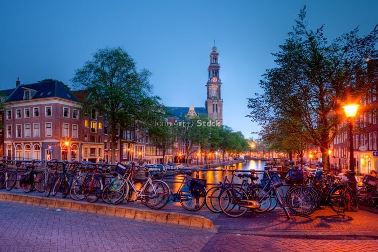 Westerkerk ,Prinsengacht, Amsterdam, Holanda