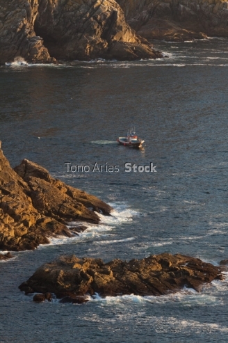 Barco de Pesca,Illas Cíes, Rias Baixas, Galicia