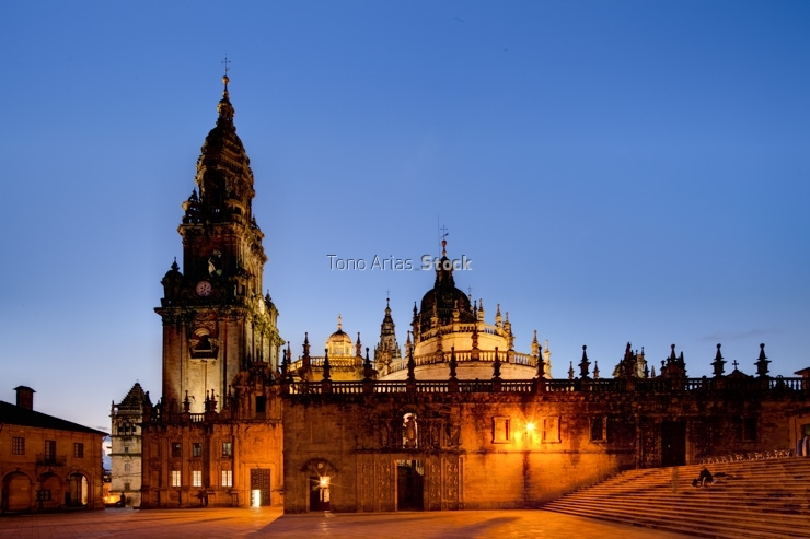 Catedral de Santiago de Compostela, praza da Quintana, Galicia
