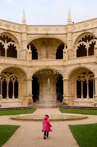 Cloister of Monastery of the Hieronymites, Lisbon. Portugal