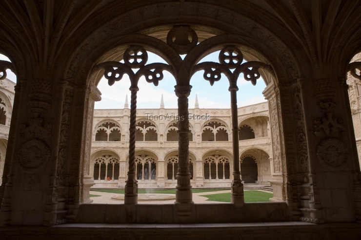 Cloister of Monastery of the Hieronymites, Lisbon. Portugal