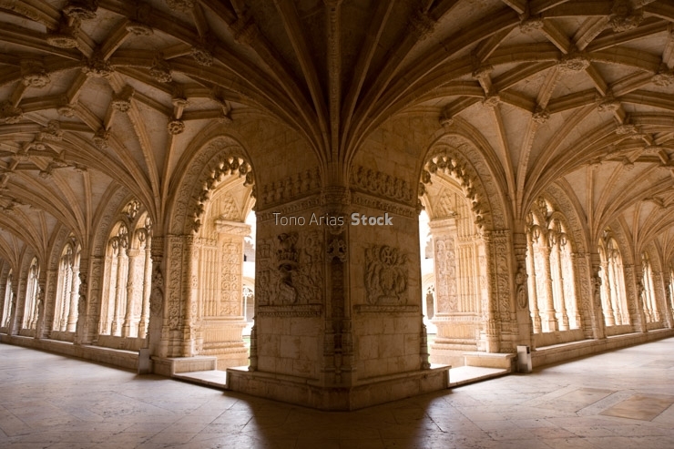 Cloister of Monastery of the Hieronymites, Lisbon. Portugal