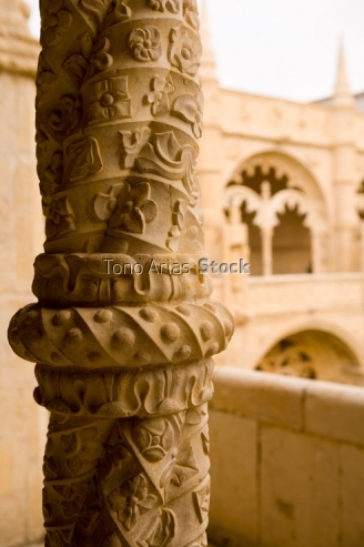 Cloister of Monastery of the Hieronymites, Lisbon. Portugal