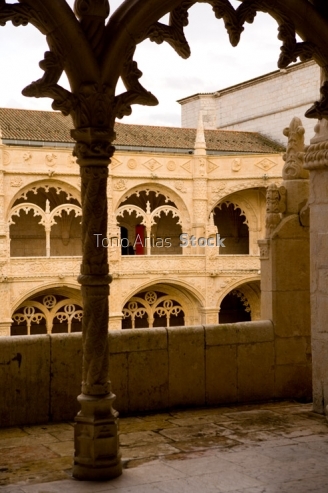 Cloister of Monastery of the Hieronymites, Lisbon. Portugal
