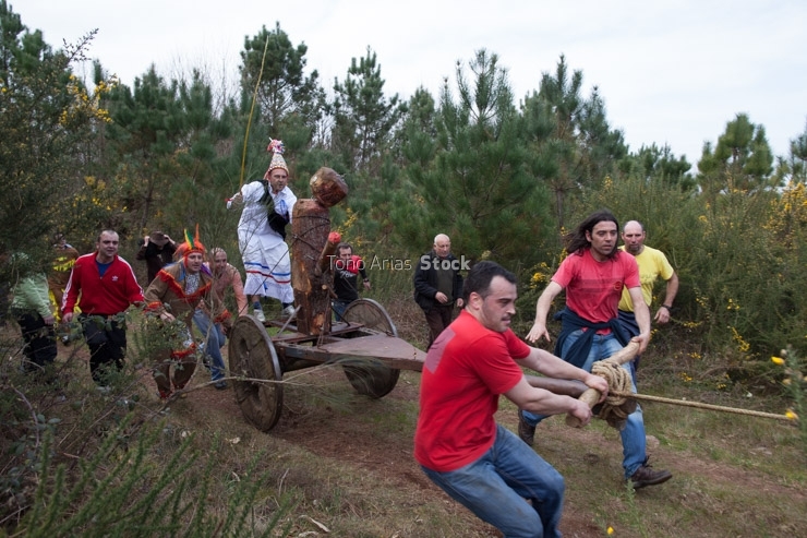 Corrida do Meco nas Teixugueiras, Cartelle,  provincia de Ourens