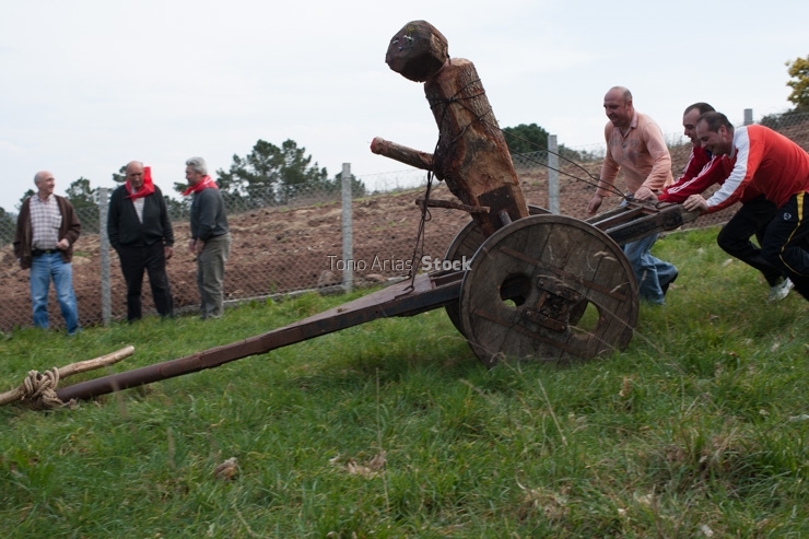Corrida do Meco nas Teixugueiras, Cartelle,  provincia de Ourens