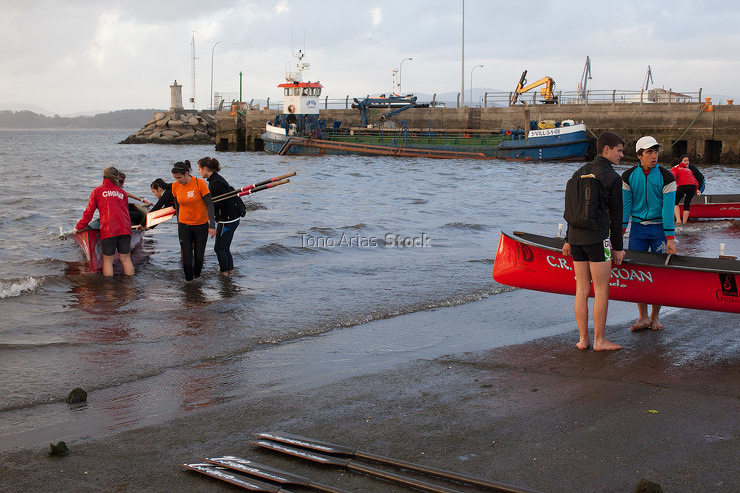 Entrenamiento de traineras, Vilagarcía de Arousa, provincia de 