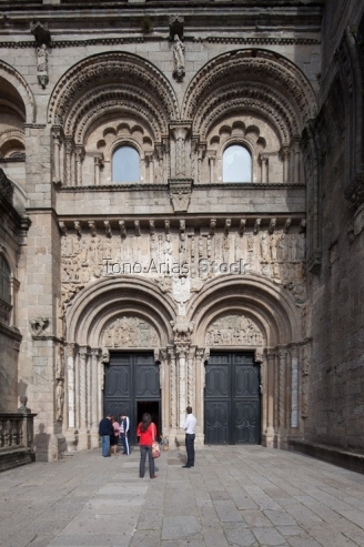 Fachada de Platerias, Catedral de Santiago, provincia de A Coru