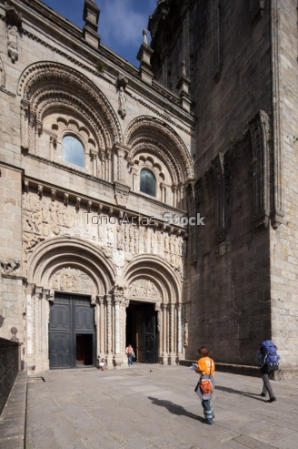 Fachada de Platerias, Catedral de Santiago, provincia de A Coru