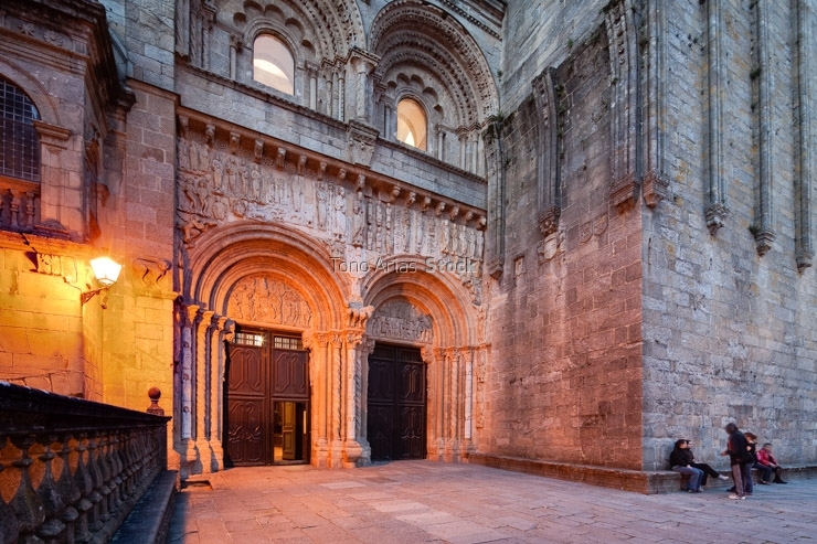 Fachada de Platerias, Catedral de Santiago, provincia de A Coru