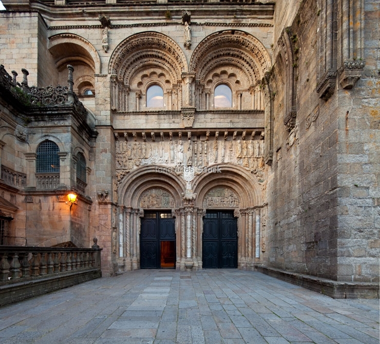 Fachada de Platerias, Catedral de Santiago, provincia de A Coru