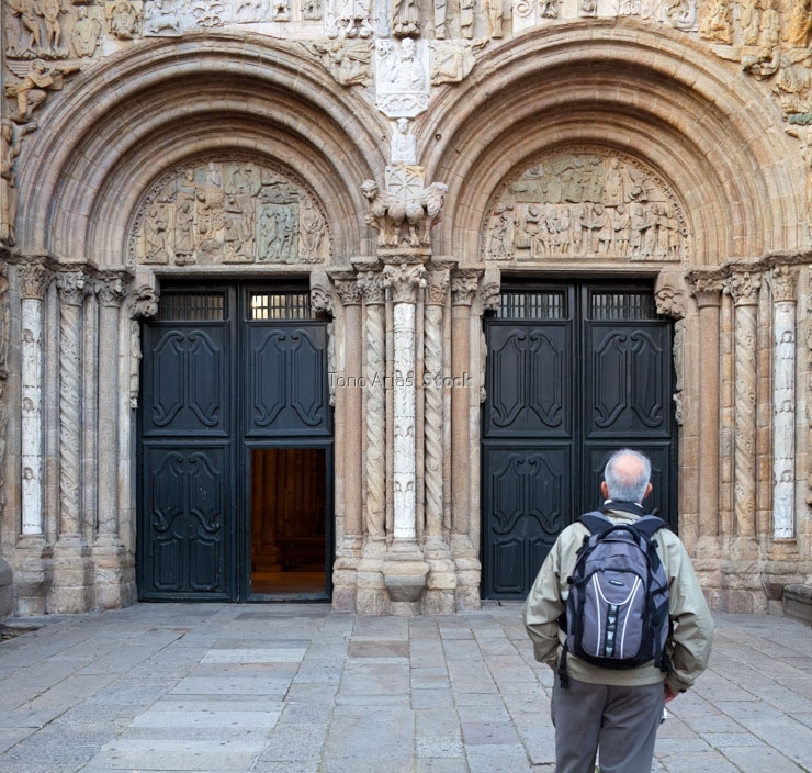 Fachada de Platerias, Catedral de Santiago, provincia de A Coru