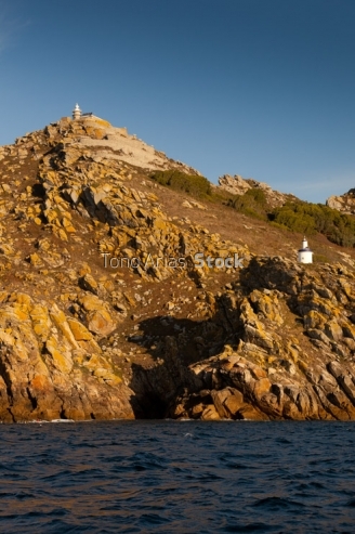 Faro de Punta Canabal ou faro do príncipe, Illas Cíes, Galicia