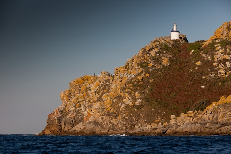 Faro de Punta Canabal ou faro do príncipe, Illas Cíes, Galicia