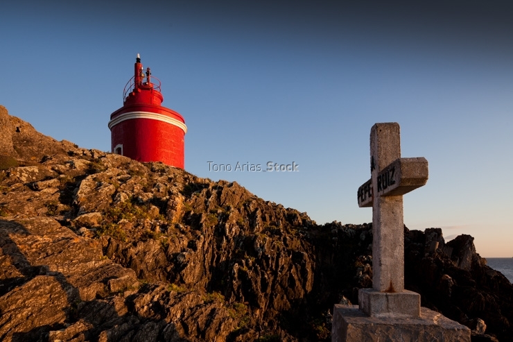 Faro de Punta Robaleira, ría de Vigo, Galicia
