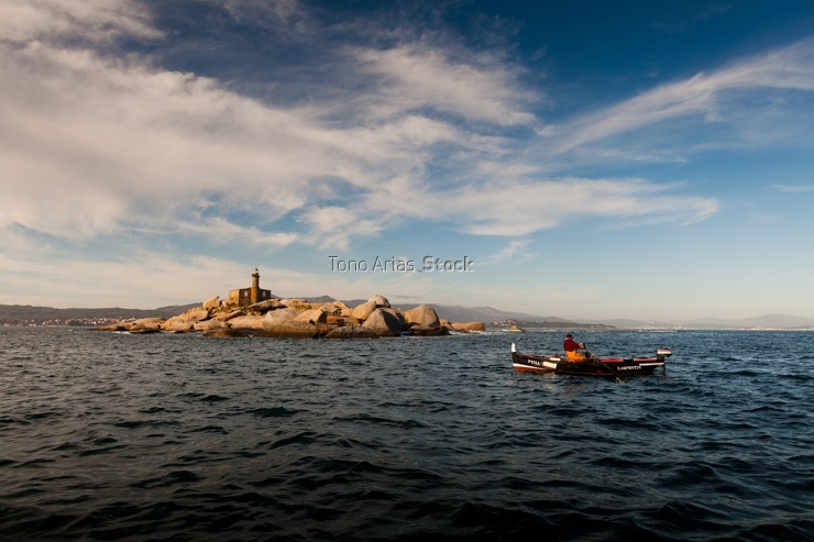 Faro Illa de Rúa, ría de Arousa, Galicia