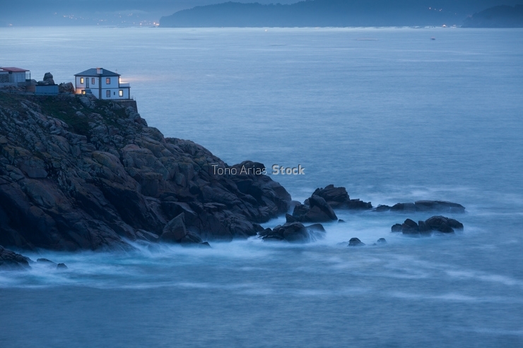 Faro prioriño, ría de Ferrol, Galicia