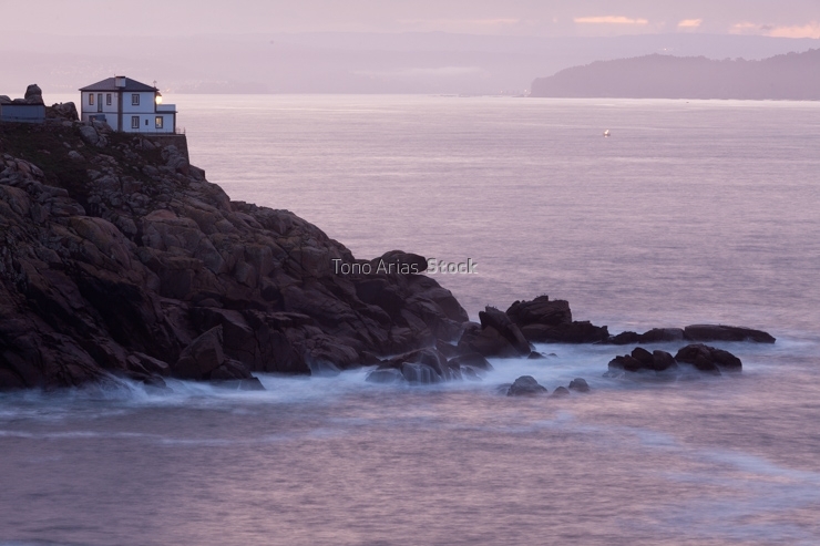 Faro prioriño, ría de Ferrol, Galicia