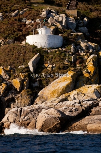 Faro punta de Monte Agudo, Illas Cíes, Galicia
