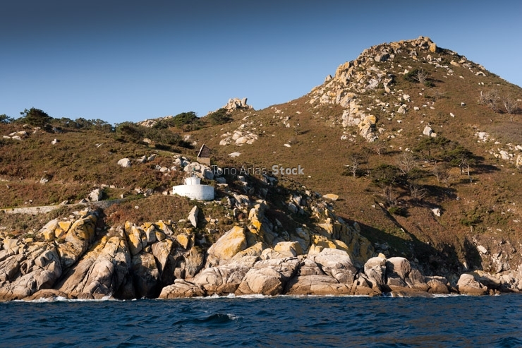 Faro punta de Monte Agudo, Illas Cíes, Galicia