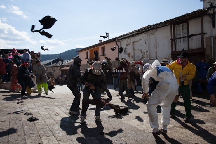 Farrapada en Laza, provincia de Ourense, Galicia
