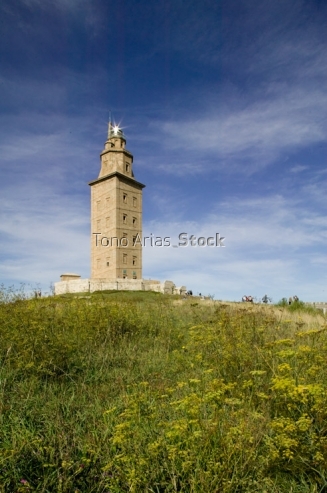 Hercules Tower in La Coruña. Galicia. Spain