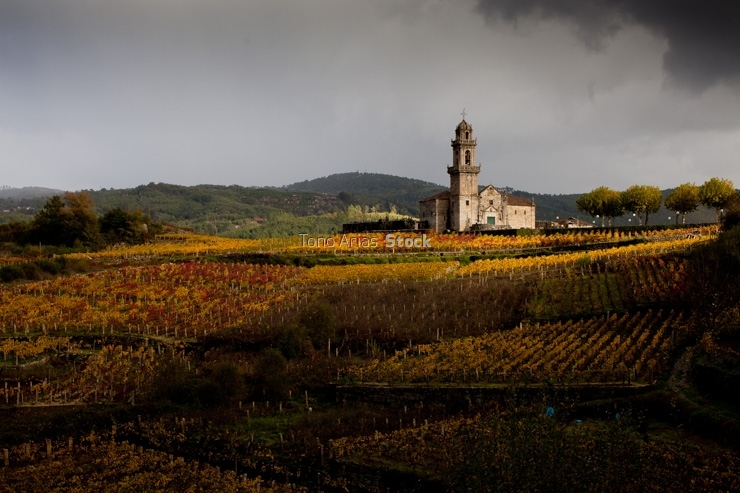 Igrexa de Beade, O Ribeiro, provincia de Ourense , Galicia