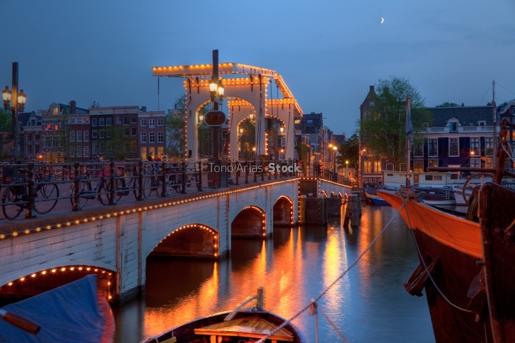 Magere Brug, Amsterdam, Holanda