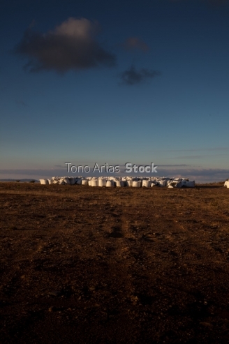 Montón de terra abandonada en Dozón