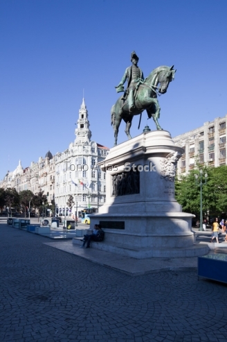 Monumento a don Pedro IV,Porto, Portugal