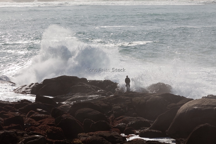 Oleaje en Coruña, Galicia