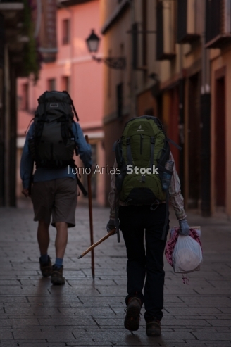 Peregrinos en León