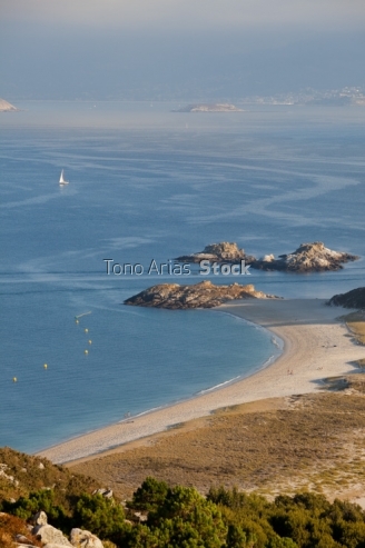 Playa de Rodas,Illas Cíes, Rias Baixas, Galicia
