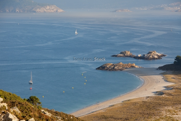 Playa de Rodas,Illas Cíes, Rias Baixas, Galicia