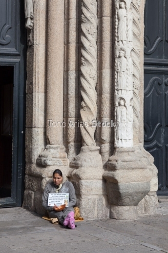 Pobreza,Catedral de Santiago, Galicia