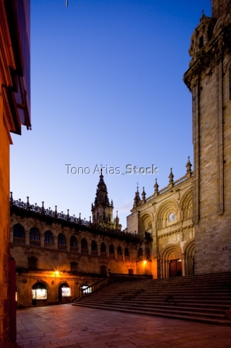 Praza de Praterías, Catedral de Santiago, Galicia