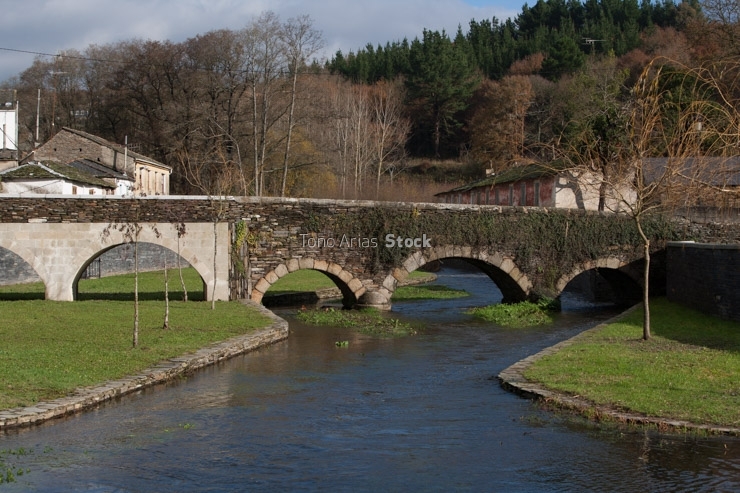 Puente medieval,Camino Primitivo,Lugo