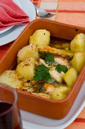 Pulpo, a la portuguesa, Porto, restaurante Chez Lapin, Portugal