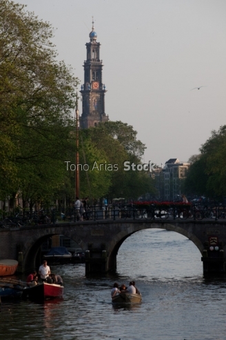 Westerkerk ,Prinsengacht, Amsterdam, Holanda