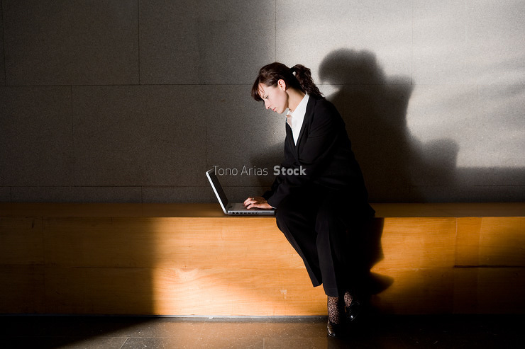 Woman with laptop