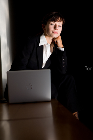Woman with laptop